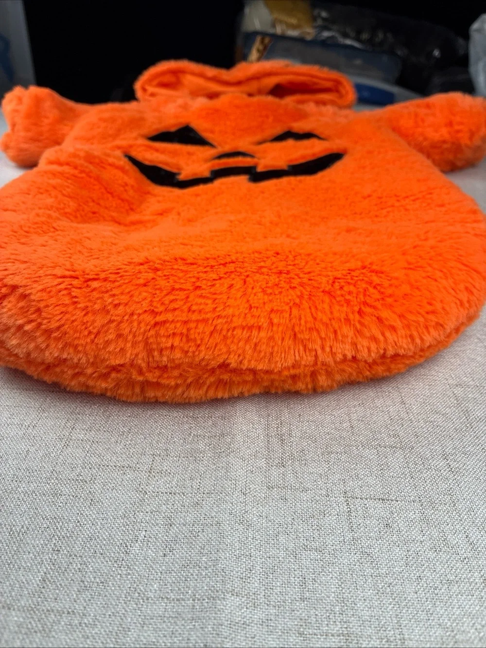 Baby Pumpkin Costume Bunting 0-6M Jack-O’-Lantern Fleece Bag Warm Orange Hoodie